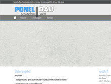 Tablet Screenshot of ponel-bau.de